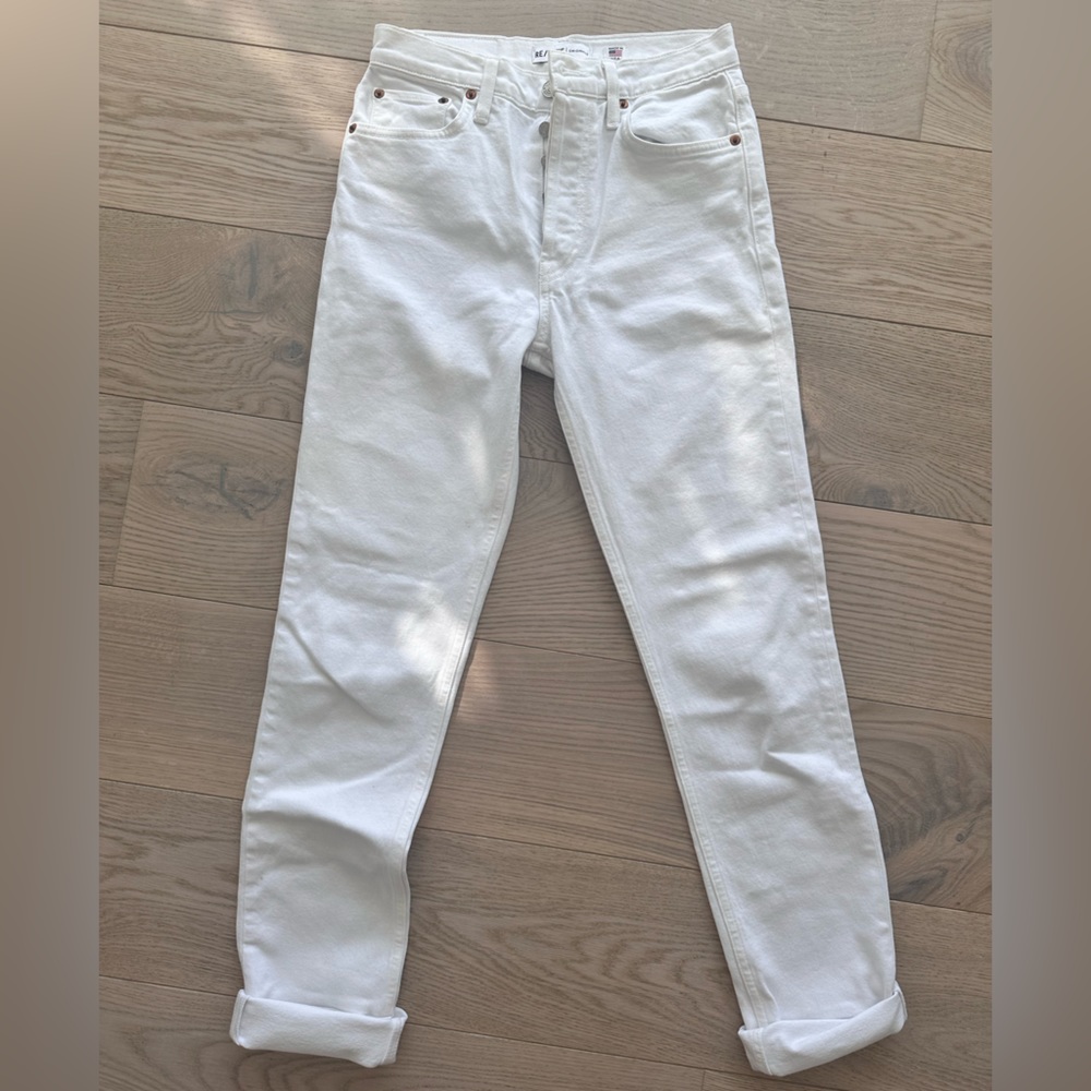 RE/DONE white jeans
